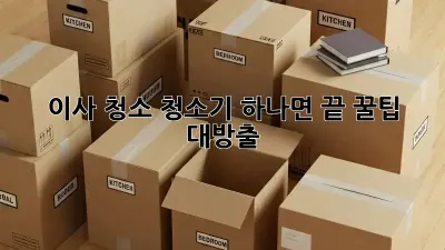 이사 청소, 청소기 하나면 끝! 꿀팁 대방출 ✨